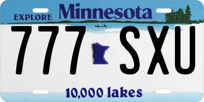 MN license plate 777SXU