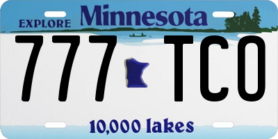 MN license plate 777TCO