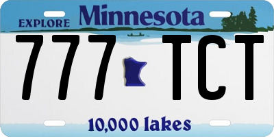MN license plate 777TCT