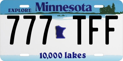 MN license plate 777TFF