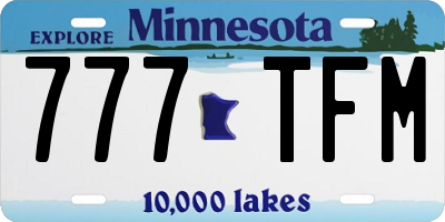 MN license plate 777TFM