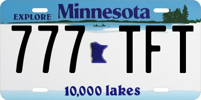MN license plate 777TFT