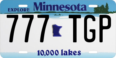 MN license plate 777TGP
