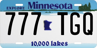 MN license plate 777TGQ