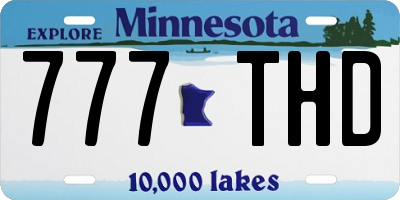 MN license plate 777THD
