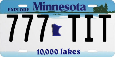 MN license plate 777TIT