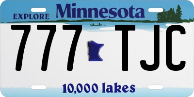 MN license plate 777TJC