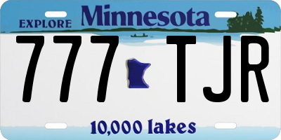 MN license plate 777TJR
