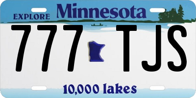 MN license plate 777TJS