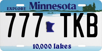 MN license plate 777TKB