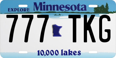 MN license plate 777TKG