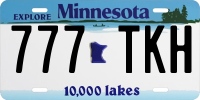 MN license plate 777TKH
