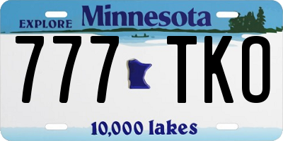 MN license plate 777TKO