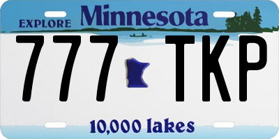 MN license plate 777TKP
