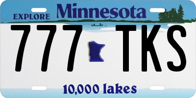 MN license plate 777TKS