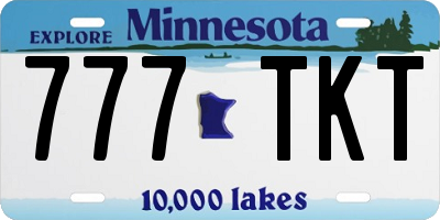 MN license plate 777TKT