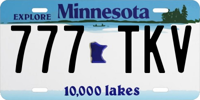 MN license plate 777TKV