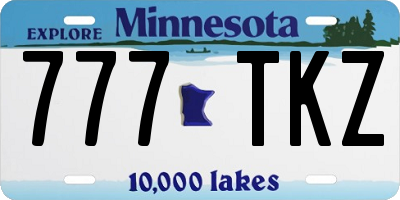 MN license plate 777TKZ