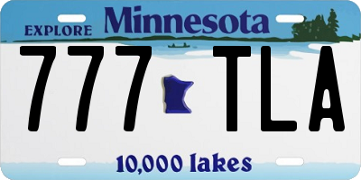 MN license plate 777TLA