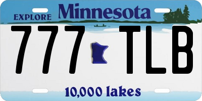MN license plate 777TLB