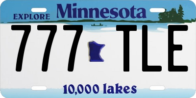 MN license plate 777TLE