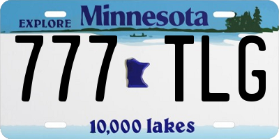 MN license plate 777TLG