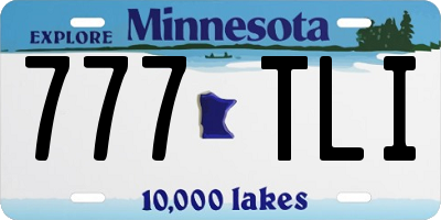 MN license plate 777TLI