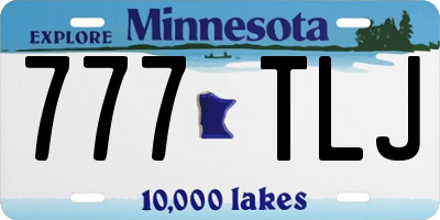 MN license plate 777TLJ