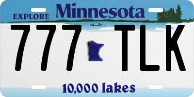 MN license plate 777TLK