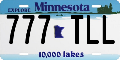 MN license plate 777TLL