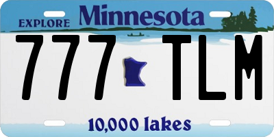 MN license plate 777TLM