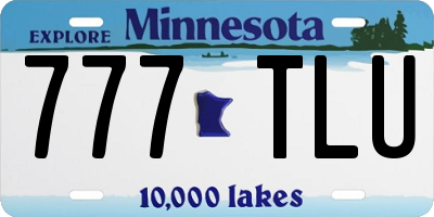 MN license plate 777TLU