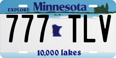 MN license plate 777TLV