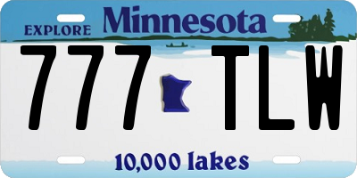 MN license plate 777TLW