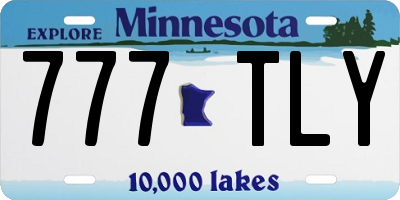 MN license plate 777TLY