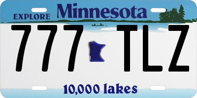 MN license plate 777TLZ