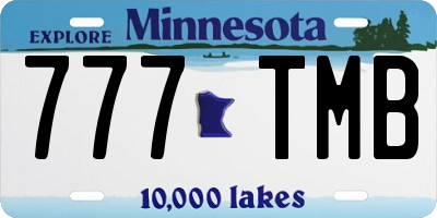 MN license plate 777TMB