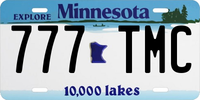 MN license plate 777TMC