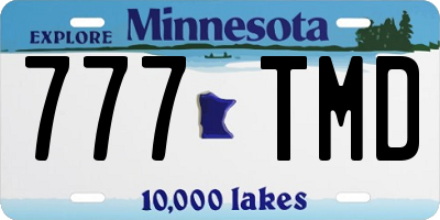 MN license plate 777TMD