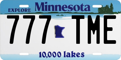 MN license plate 777TME