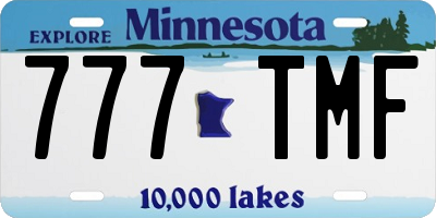 MN license plate 777TMF