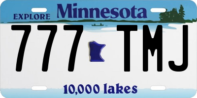 MN license plate 777TMJ