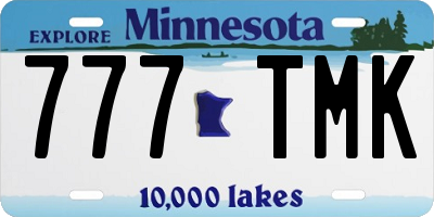 MN license plate 777TMK