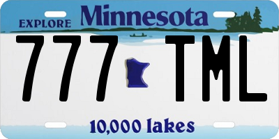 MN license plate 777TML