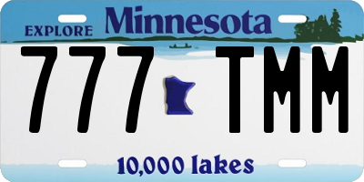 MN license plate 777TMM