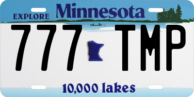 MN license plate 777TMP