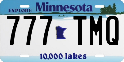 MN license plate 777TMQ
