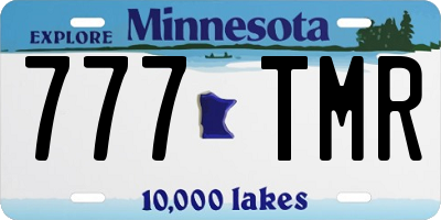 MN license plate 777TMR