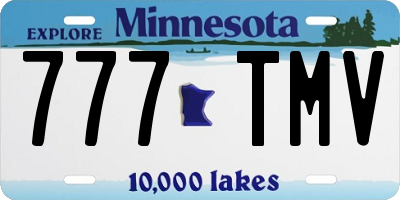 MN license plate 777TMV