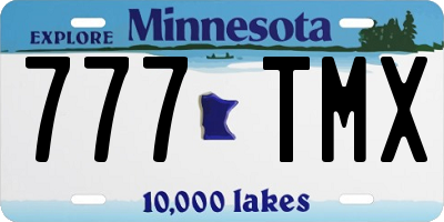 MN license plate 777TMX